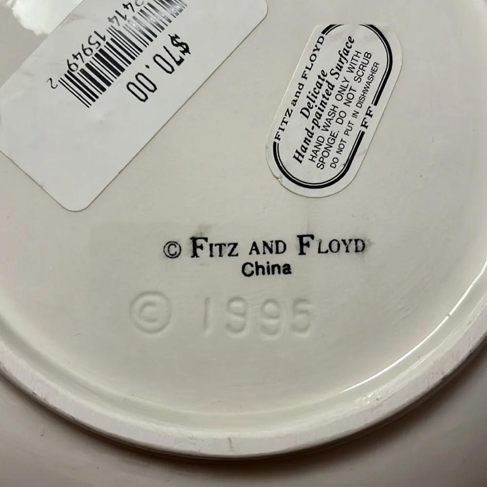 HP 🎉 Fitz and Floyd Christmas Rose bowl NWT
